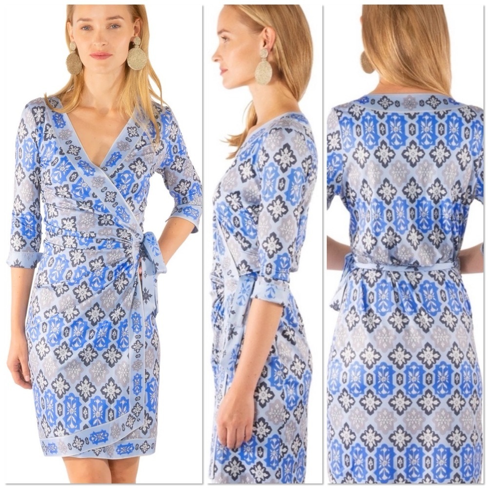 Gretchen Scott Haveli Periwinkle Jersey Wrap It Up dress